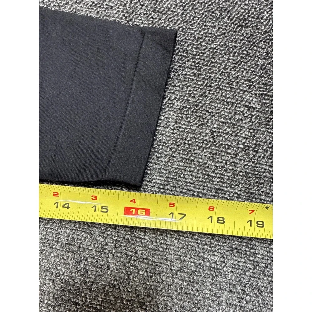 Gymshark Womens Black Seamless Cropped Leggings Branded Waistband Activewear - Picture 5 of 6